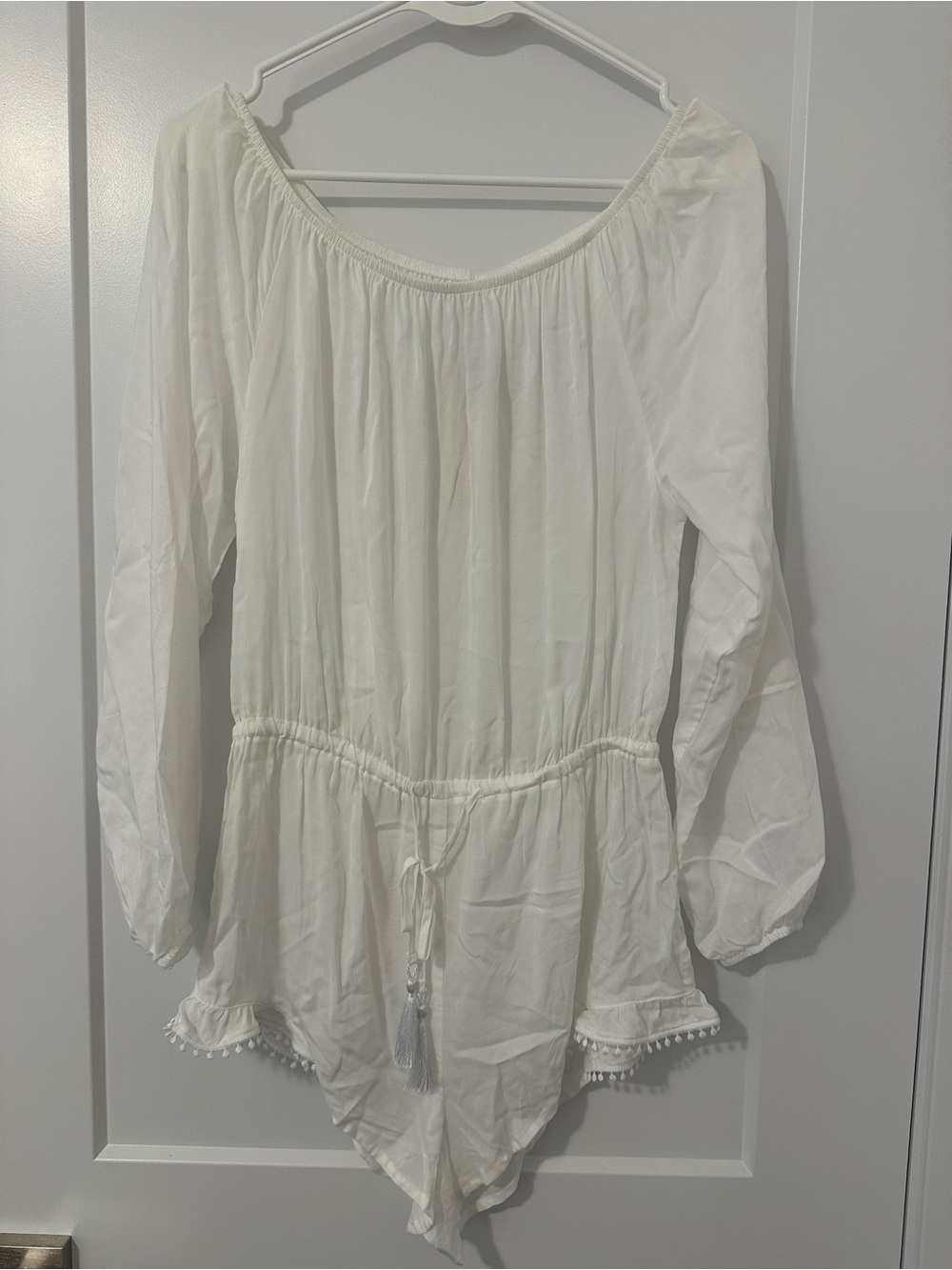 Victoria's Secret NWT White Long-Sleeve Swim Coverup Romper Size XS Women’s